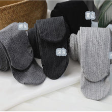 Load image into Gallery viewer, Winter New Knitted Twist Tights for Women Girls Cotton Striped Warm Pantyhose Autumn Full Foot Tights Footless
