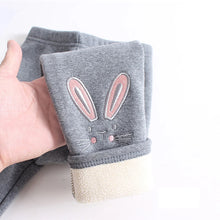 Load image into Gallery viewer, Winter Pants for Girls Warm Lambs Wool Thick Leggings Cartoon Cat Embroidery Cotton Trousers Kids Children 3-12 Years Clothing
