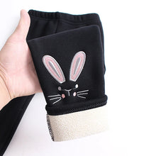 Load image into Gallery viewer, Winter Pants for Girls Warm Lambs Wool Thick Leggings Cartoon Cat Embroidery Cotton Trousers Kids Children 3-12 Years Clothing
