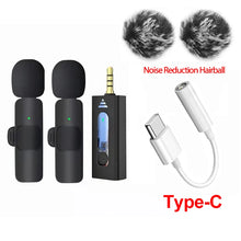 Load image into Gallery viewer, Wireless 3.5mm Lavalier Lapel Microphone Omnidirectional Condenser Mic for Camera Speaker Smartphone,Recording Mic for Youtube
