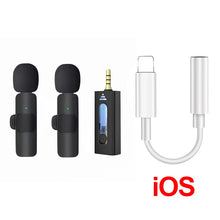 Load image into Gallery viewer, Wireless 3.5mm Lavalier Lapel Microphone Omnidirectional Condenser Mic for Camera Speaker Smartphone,Recording Mic for Youtube
