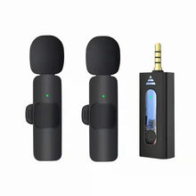 Load image into Gallery viewer, Wireless 3.5mm Lavalier Lapel Microphone Omnidirectional Condenser Mic for Camera Speaker Smartphone,Recording Mic for Youtube
