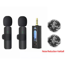Load image into Gallery viewer, Wireless 3.5mm Lavalier Lapel Microphone Omnidirectional Condenser Mic for Camera Speaker Smartphone,Recording Mic for Youtube
