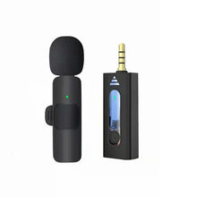 Load image into Gallery viewer, Wireless 3.5mm Lavalier Lapel Microphone Omnidirectional Condenser Mic for Camera Speaker Smartphone,Recording Mic for Youtube
