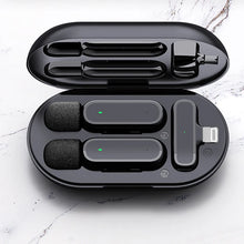 Load image into Gallery viewer, Wireless HD Radio Live Microphone K61 Dual Mic 20 Meters for Mobile Phone Tiktok, Short Video Recording
