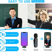 Load image into Gallery viewer, Wireless HD Radio Live Microphone K61 Dual Mic 20 Meters for Mobile Phone Tiktok, Short Video Recording
