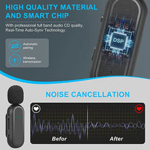 Load image into Gallery viewer, Wireless HD Radio Live Microphone K61 Dual Mic 20 Meters for Mobile Phone Tiktok, Short Video Recording

