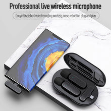 Load image into Gallery viewer, Wireless HD Radio Live Microphone K61 Dual Mic 20 Meters for Mobile Phone Tiktok, Short Video Recording
