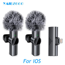 Load image into Gallery viewer, Wireless Lavalier Microphone Portable Audio Video Recording Mini Mic For iPhone Android Mobile Phone Laptop PC Live Broadcast
