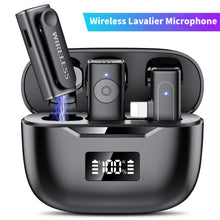 Load image into Gallery viewer, Wireless Lavalier Microphone for iPhone iPad Video Recording Interview Clip-on Microphone for iOS Vlog Live Streaming Lapel Mic

