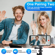 Load image into Gallery viewer, Wireless Lavalier Microphone for iPhone iPad Video Recording Interview Clip-on Microphone for iOS Vlog Live Streaming Lapel Mic
