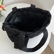 Load image into Gallery viewer, Women Handbag Fall/Winter Fashion Rhombus Space Cotton Suit Shoulder Bag Large Capacity Solid Color All-Match Shopping Tote Bag
