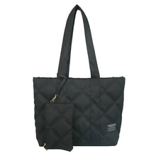 Load image into Gallery viewer, Women Handbag Fall/Winter Fashion Rhombus Space Cotton Suit Shoulder Bag Large Capacity Solid Color All-Match Shopping Tote Bag
