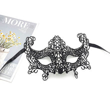 Load image into Gallery viewer, Hollow Lace Masquerade Face Mask Sexy Cosplay Prom Party Props Costume Halloween Masquerade Mask Nightclub Queen Eye Mask
