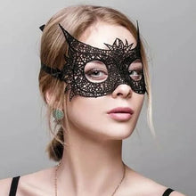 Load image into Gallery viewer, Hollow Lace Masquerade Face Mask Sexy Cosplay Prom Party Props Costume Halloween Masquerade Mask Nightclub Queen Eye Mask
