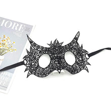 Load image into Gallery viewer, Hollow Lace Masquerade Face Mask Sexy Cosplay Prom Party Props Costume Halloween Masquerade Mask Nightclub Queen Eye Mask
