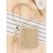 Load image into Gallery viewer, Women Hollow Tassel Straw Bag Summer Vacation Travel Beach Bag ladies CrossbodyLipstick Cosmetic Bag Women'S Bag 2023 Summer New
