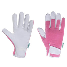 Load image into Gallery viewer, Womens Leather Gardening Gloves Work gloves for Rose Pruning Weeding Digging Yard Garden

