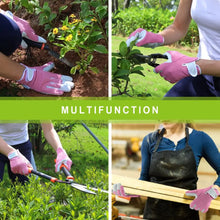 Load image into Gallery viewer, Womens Leather Gardening Gloves Work gloves for Rose Pruning Weeding Digging Yard Garden

