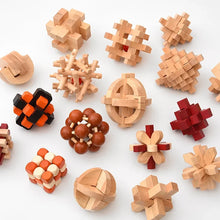 Load image into Gallery viewer, Wooden Kong Ming Lock Lu Ban Lock Brain Teaser Educational Toy for Kids Children  3D Puzzles Game Unlock Toys Adult
