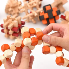Load image into Gallery viewer, Wooden Kong Ming Lock Lu Ban Lock Brain Teaser Educational Toy for Kids Children  3D Puzzles Game Unlock Toys Adult

