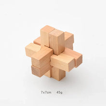 Load image into Gallery viewer, Wooden Kong Ming Lock Lu Ban Lock Brain Teaser Educational Toy for Kids Children  3D Puzzles Game Unlock Toys Adult

