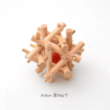 Load image into Gallery viewer, Wooden Kong Ming Lock Lu Ban Lock Brain Teaser Educational Toy for Kids Children  3D Puzzles Game Unlock Toys Adult
