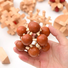 Load image into Gallery viewer, Wooden Kong Ming Lock Lu Ban Lock Brain Teaser Educational Toy for Kids Children  3D Puzzles Game Unlock Toys Adult
