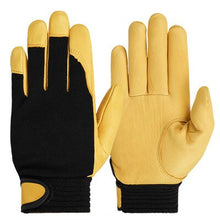 Load image into Gallery viewer, Work gloves leather workers work welding safety protection garden sports motorcycle driver wear-resistant gloves
