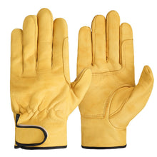 Load image into Gallery viewer, Work gloves sheepskin leather workers work welding safety protection garden sports motorcycle driver wear-resistant gloves

