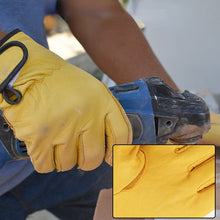 Load image into Gallery viewer, Work gloves sheepskin leather workers work welding safety protection garden sports motorcycle driver wear-resistant gloves
