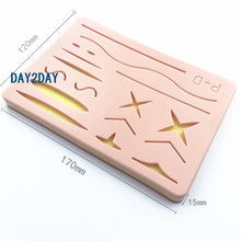 Load image into Gallery viewer, Wound silicone suture pad Human Traumatic Skin Model Suturing Training Pad for Doctor Nurse Student Practice model
