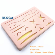 Load image into Gallery viewer, Wound silicone suture pad Human Traumatic Skin Model Suturing Training Pad for Doctor Nurse Student Practice model
