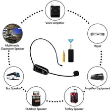 Load image into Gallery viewer, Wireless Microphones Headset UHF Dual Wireless Mic 2 Wireless Mics &amp; 1 Receiver Headset and Handheld 2 In 1 Rechargeable
