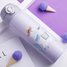 Load image into Gallery viewer, 500Ml Cartoon Thermos Thermos Double Wall Tumbler Handle Children Water Bottle With Straw Vacuum Flask Water Bottle
