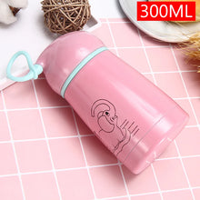 Load image into Gallery viewer, 500Ml Cartoon Thermos Thermos Double Wall Tumbler Handle Children Water Bottle With Straw Vacuum Flask Water Bottle
