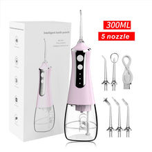 Load image into Gallery viewer, Oral Irrigator USB Rechargeable Water Floss Portable Dental Water Flosser Jet 300ml Irrigator Dental Teeth Cleane 0ral irrigator
