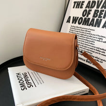 Load image into Gallery viewer, Trendy Saddle Shoulder Bag Women PU Leather Crossbody Bag Simple Solid Color Flap Messenger Bag Designer Handbags Pouch

