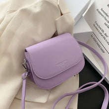 Load image into Gallery viewer, Trendy Saddle Shoulder Bag Women PU Leather Crossbody Bag Simple Solid Color Flap Messenger Bag Designer Handbags Pouch
