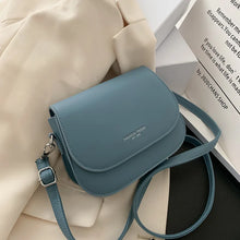 Load image into Gallery viewer, Trendy Saddle Shoulder Bag Women PU Leather Crossbody Bag Simple Solid Color Flap Messenger Bag Designer Handbags Pouch
