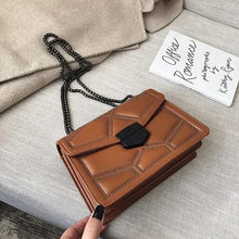 Load image into Gallery viewer, Yogodlns Vintage Rivet Chain Small Shoulder Bags For Women Flap PU Leather Fashion Small Square Crossbody Bag Designer Handbag
