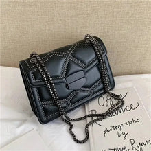 Load image into Gallery viewer, Yogodlns Vintage Rivet Chain Small Shoulder Bags For Women Flap PU Leather Fashion Small Square Crossbody Bag Designer Handbag
