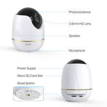 Load image into Gallery viewer, 1080P Hd Wifi Wireless Home Security Ip Camera 2.0MP Ir Netwerk Cctv Surveillance Camera Met Twee-Weg audio Babyfoon
