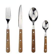 Load image into Gallery viewer, Popular Eco-Friendly Real Wood Handle Stainless Steel Cutlery Elegant Dinnerware Tableware Excellent Performance For Home
