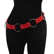 Load image into Gallery viewer, Female Punk Style Concave Shape Waist Chain Big Ring Belt Jewelry
