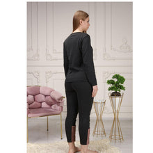 Load image into Gallery viewer, Women's Cat Embroidered Fleece Pajamas Set
