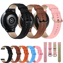 Load image into Gallery viewer, 20mm Colorful Leather Straps Watchband For Samsung Galaxy watch active 2 40mm 44mm Smart Wriststrap bracelet For Garmin Venu sq
