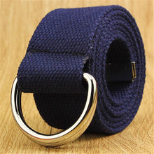 Load image into Gallery viewer, Jeans Canvas Military Belt Double D-ring Buckle Casual Women Belt Web Men
