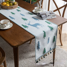 Load image into Gallery viewer, American Deer Jacquard Table Runner Tablecloth Cover Cloth Tailstock Flag
