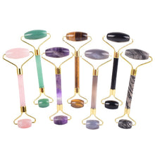 Load image into Gallery viewer, Jade Roller Massage Stick Double Head Massager Facial Manual Massage Suit Pink Crystal Roller Massage Stick
